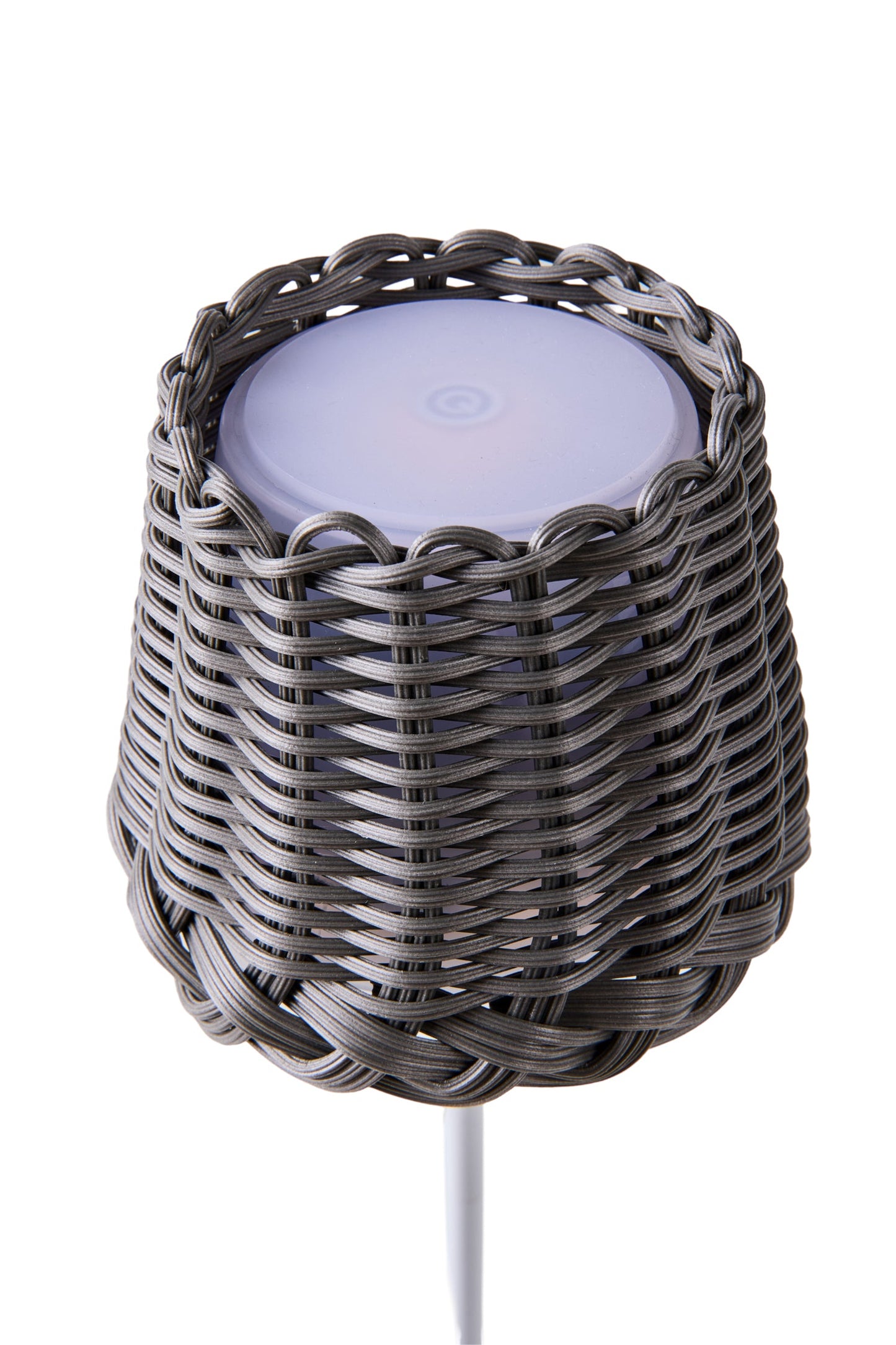 Svampitella - Abat Jour Touch Cappello Grigio Base Bianca