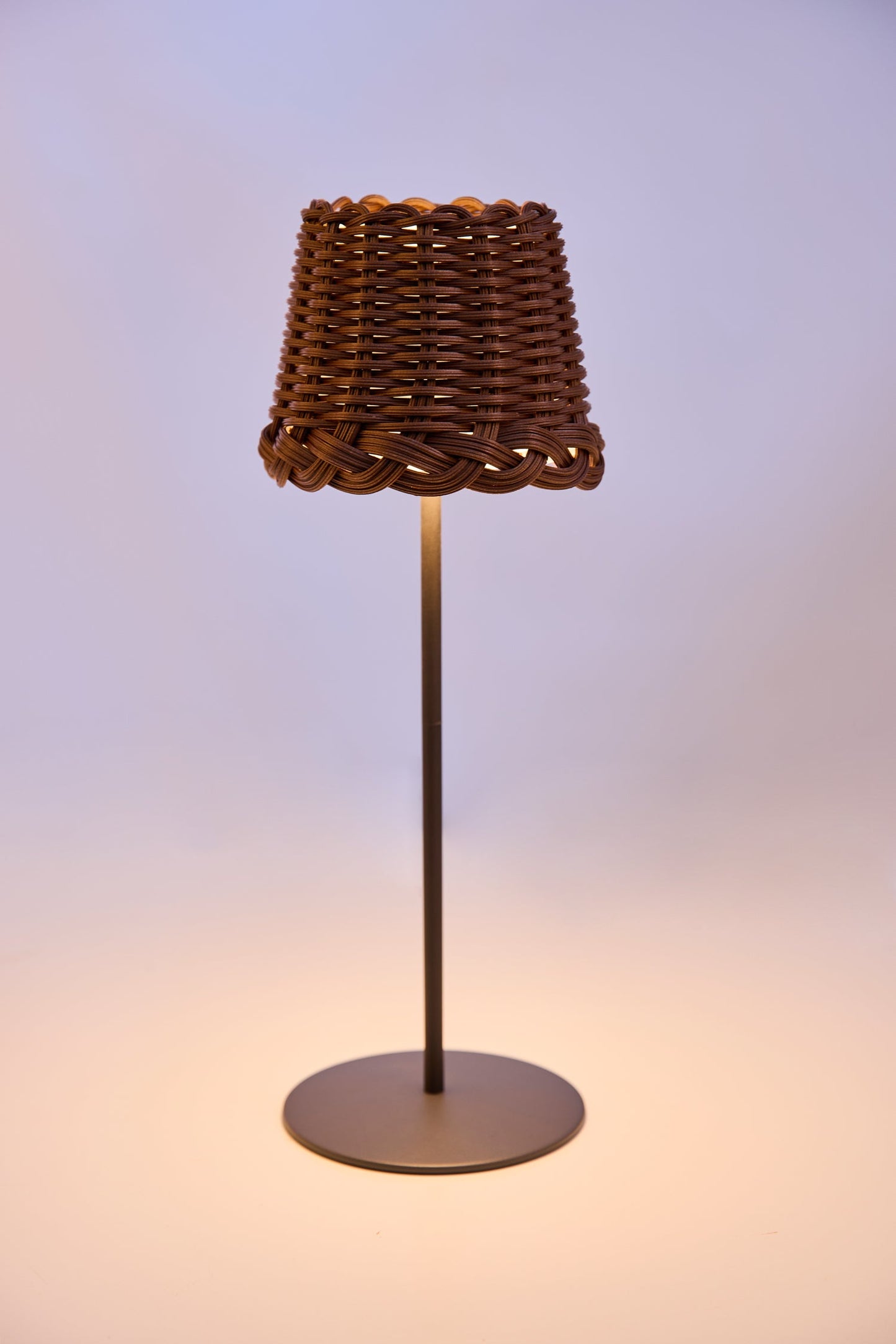 Svampitella - Abat Jour Touch Cappello Marrone Base Grigia