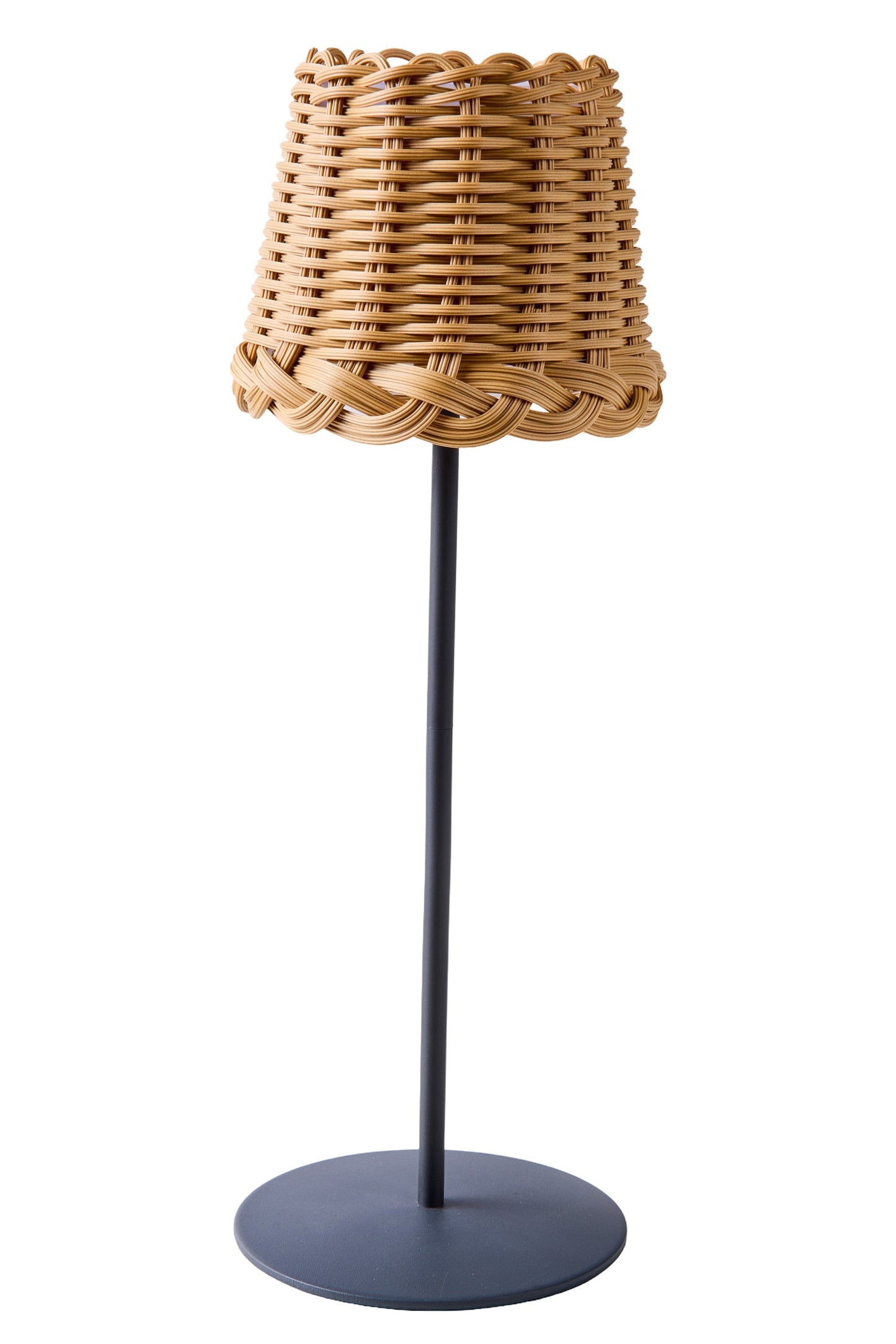 Svampitella - Abat Jour Touch Cappello Naturale Base Grigia