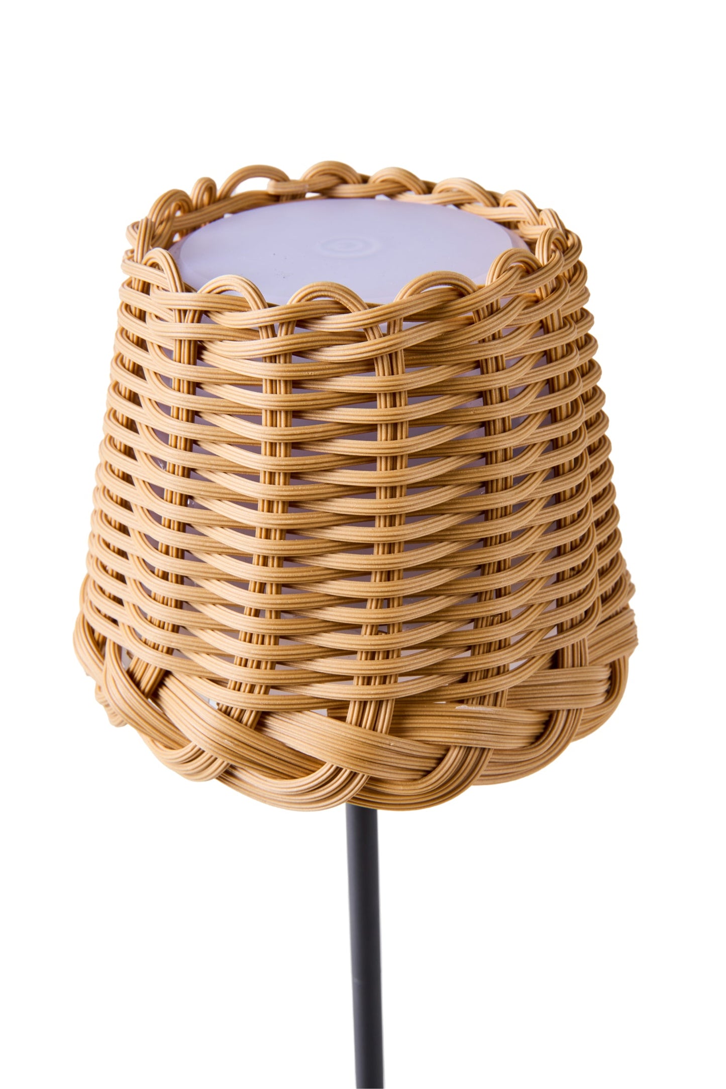 Svampitella - Abat Jour Touch Cappello Naturale Base Grigia