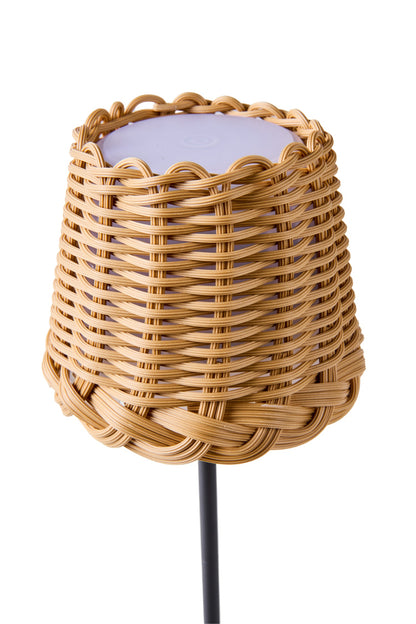 Svampitella - Abat Jour Touch Cappello Naturale Base Grigia