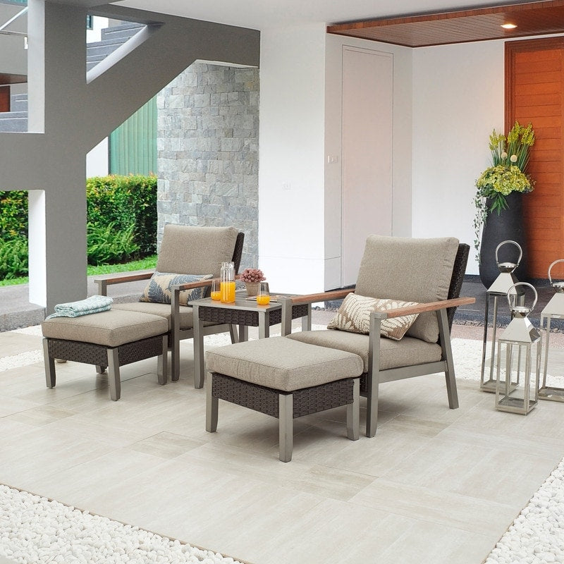 Patio Festival - Set da conversazione all'aperto da 5 pezzi con trasferimento termico