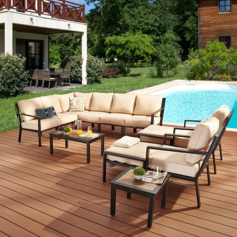 Set di divani da esterno Patio Festival X-Back da 12 pezzi