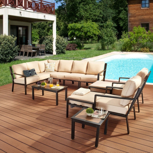 Set di divani da esterno Patio Festival X-Back da 12 pezzi