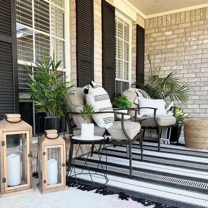 Set da conversazione imbottito da patio PHI VILLA da 3 pezzi con comodi cuscini per sedute profonde