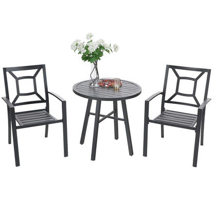 MAISON ARTS Patio Bistro Set da pranzo da 3 pezzi