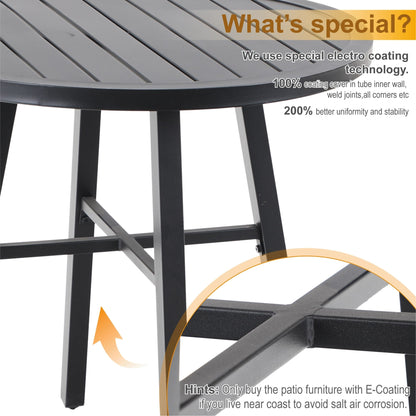 MAISON ARTS Patio Bistro Set da pranzo da 3 pezzi