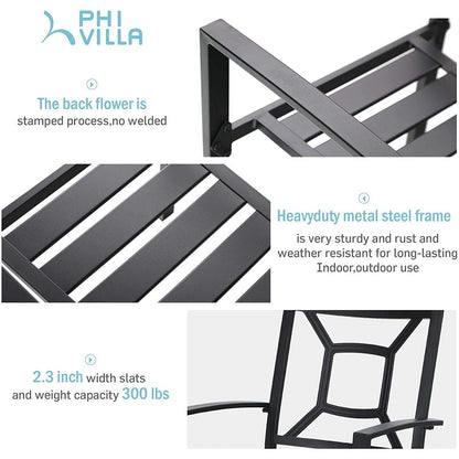 MAISON ARTS Patio Bistro Set da pranzo da 3 pezzi