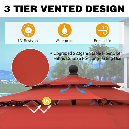 MAISON ARTS Set da pranzo per patio da 5 pezzi con ombrellone rotondo da 10 piedi, 4 sedie da pranzo girevoli con cuscino e tavolo da patio con doghe in acciaio