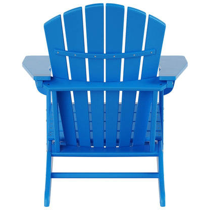 Sedie Adirondack ecologiche per esterni Polytrends Altura, adatte a tutte le stagioni, con pouf (set da conversazione da 4 pezzi)