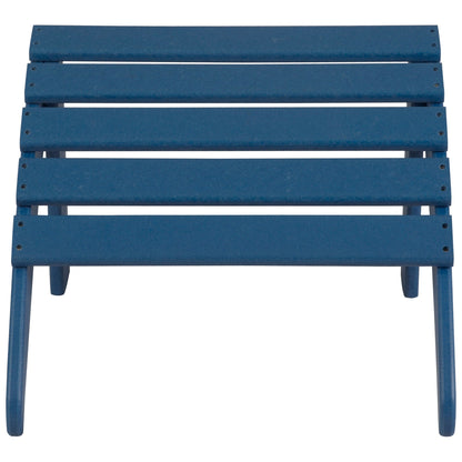 Sedie Adirondack ecologiche per esterni Polytrends Altura, adatte a tutte le stagioni, con pouf (set da conversazione da 4 pezzi)