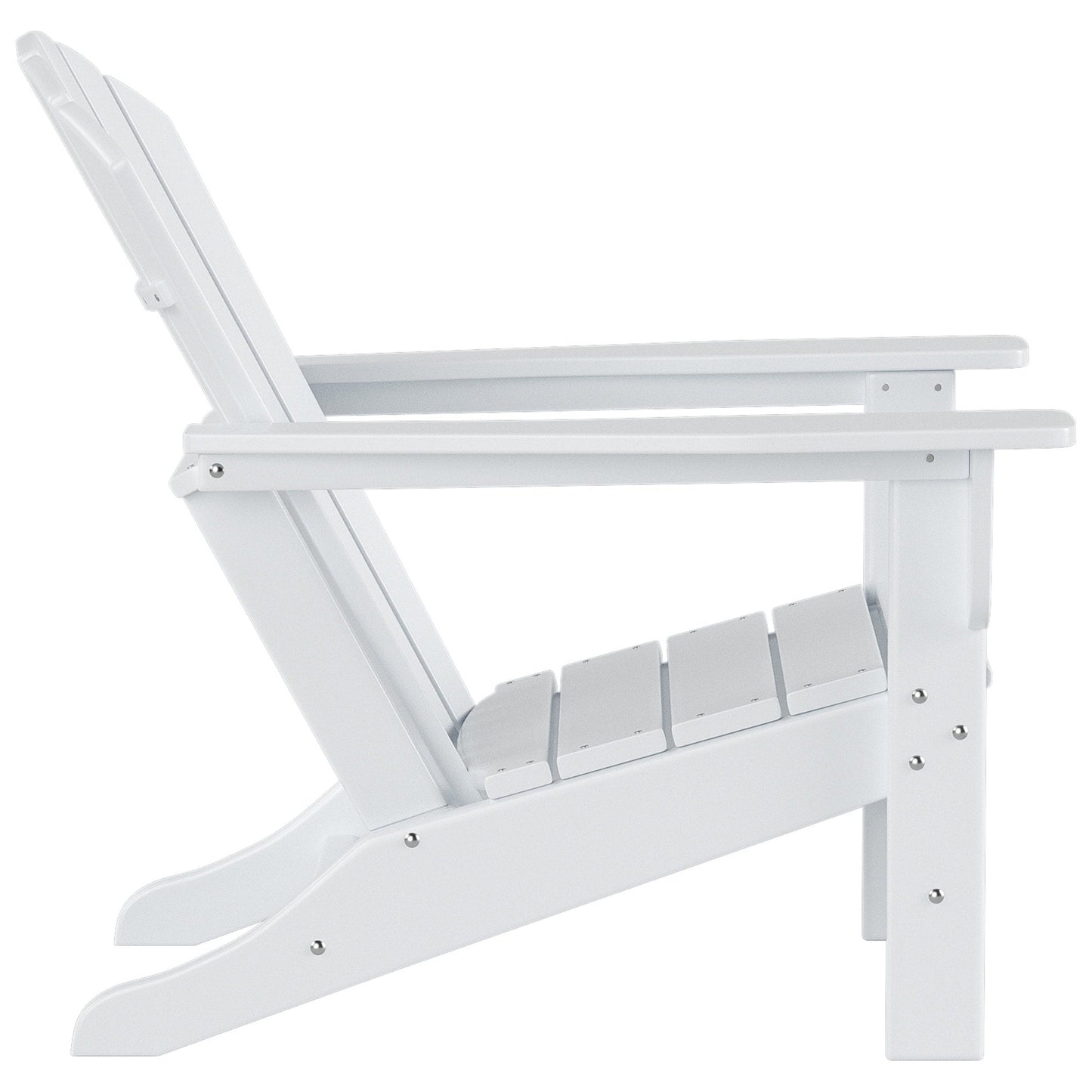 Sedie Adirondack da esterno Polytrends Altura Classic, ecologiche e adatte a tutte le stagioni, con tavolino laterale (set da 3 pezzi)