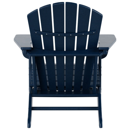 Sedie Adirondack da esterno Polytrends Altura Classic, ecologiche e adatte a tutte le stagioni, con tavolino laterale (set da 3 pezzi)