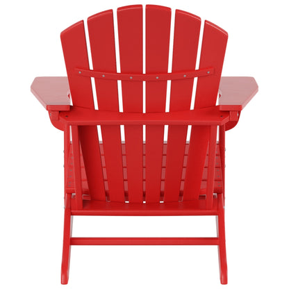 Sedie Adirondack da esterno Polytrends Altura Classic, ecologiche e adatte a tutte le stagioni, con tavolino laterale (set da 3 pezzi)