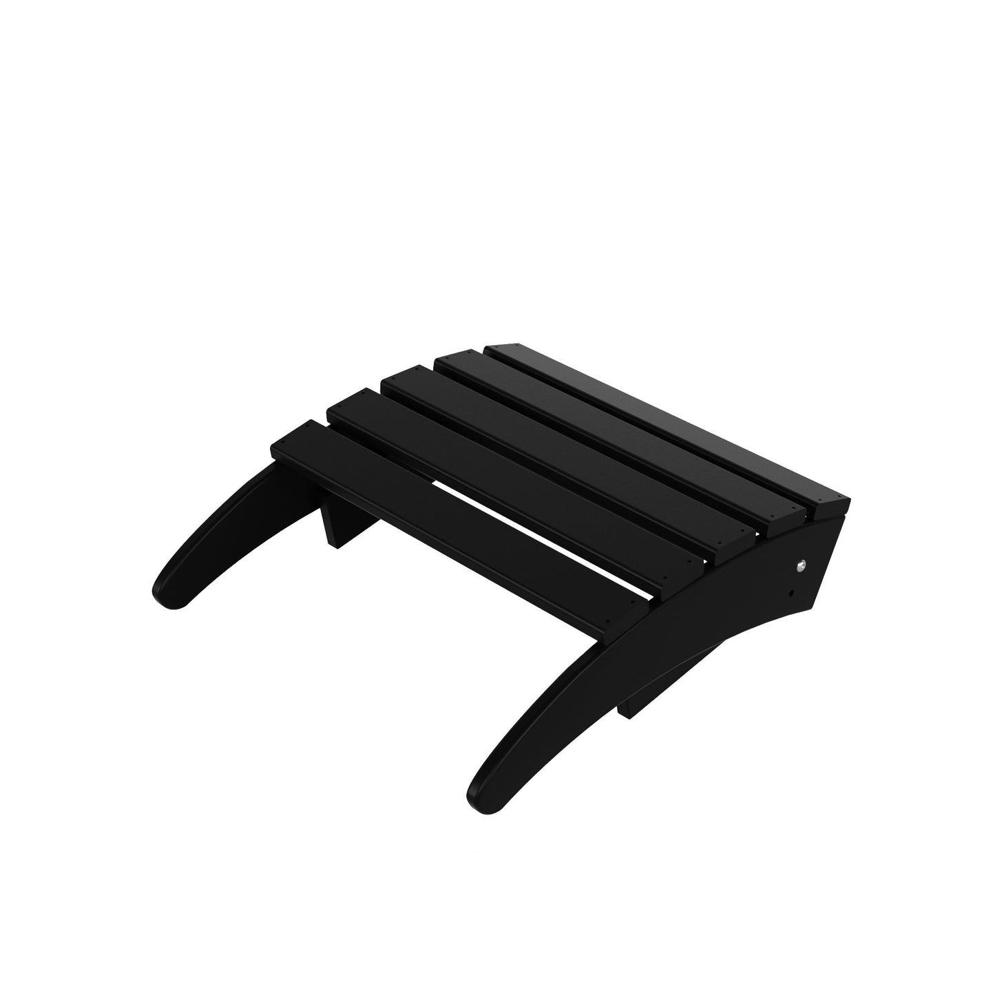 Sedia Adirondack pieghevole per esterni e patio Polytrends Laguna HDPE, adatta a tutte le stagioni, con pouf e tavolino laterale (set da 3 pezzi)