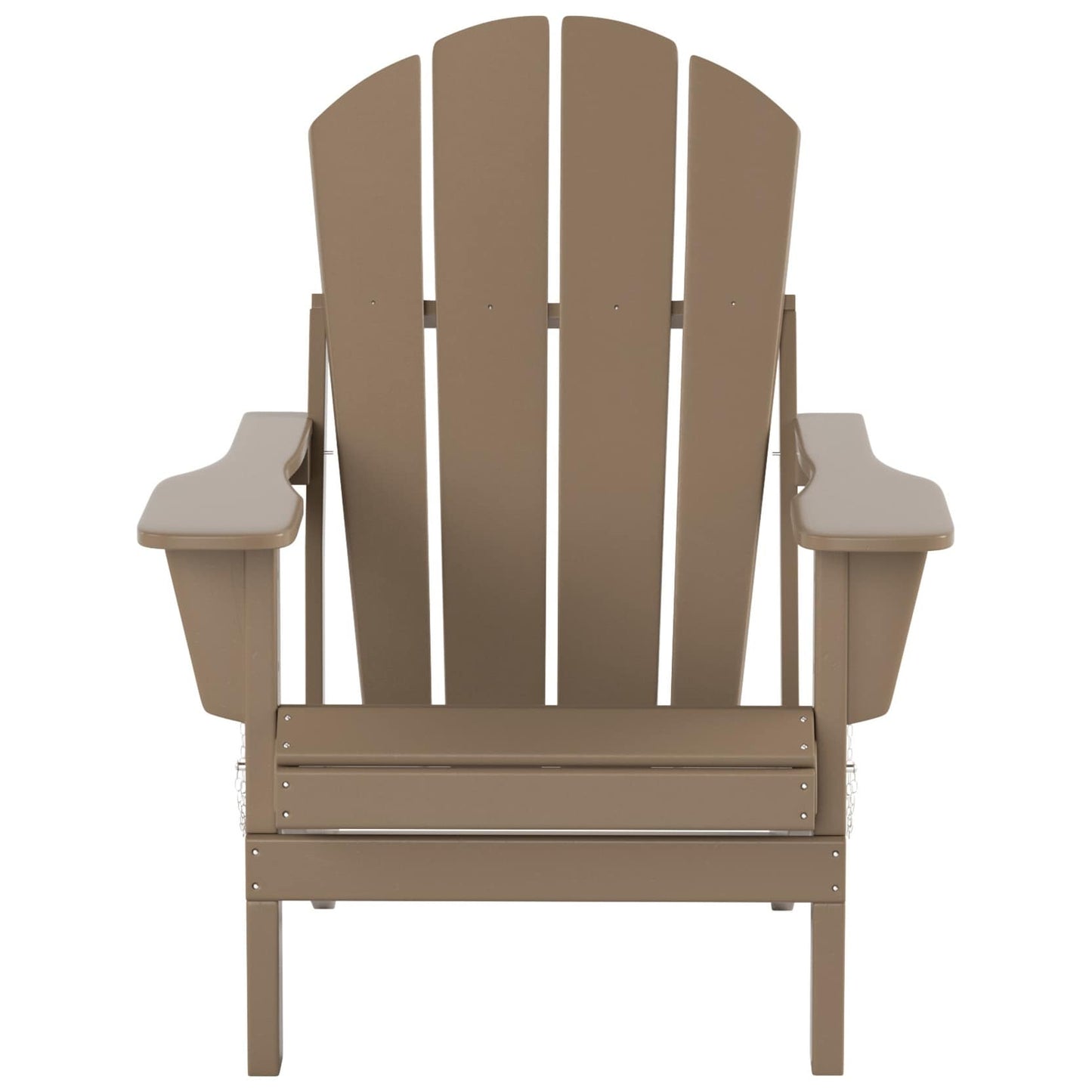 Sedia Adirondack pieghevole per esterni e patio Polytrends Laguna HDPE, adatta a tutte le stagioni, con pouf e tavolino laterale (set da 3 pezzi)