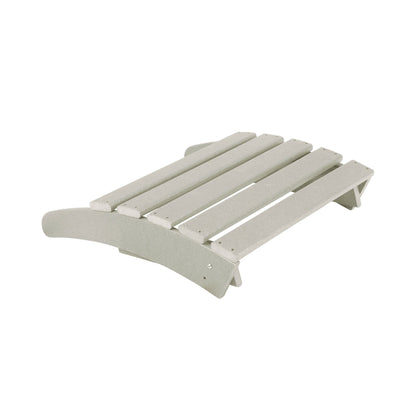 Sedia Adirondack pieghevole per esterni e patio Polytrends Laguna HDPE, adatta a tutte le stagioni, con pouf e tavolino laterale (set da 3 pezzi)