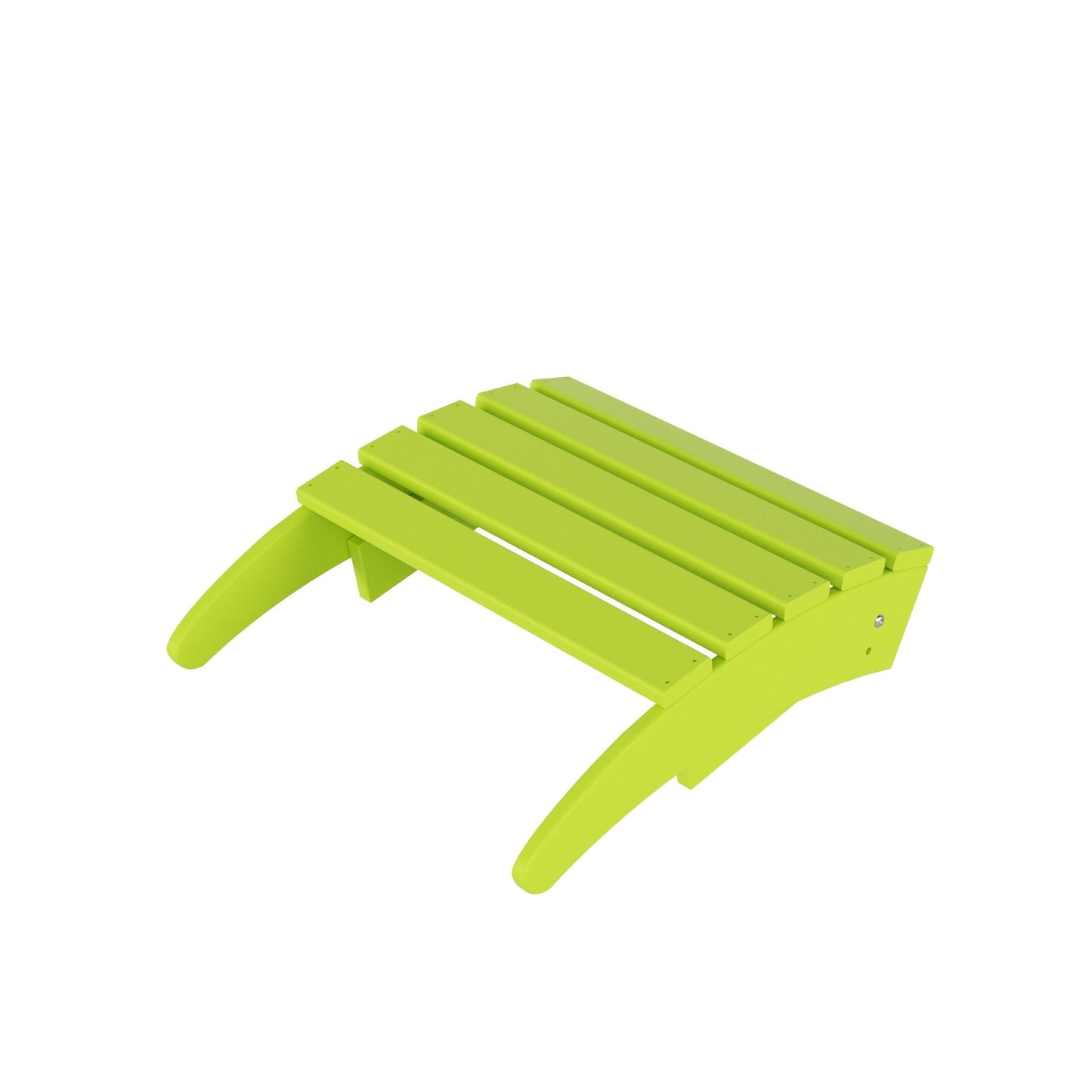 Sedia Adirondack pieghevole per esterni e patio Polytrends Laguna HDPE, adatta a tutte le stagioni, con pouf e tavolino laterale (set da 3 pezzi)