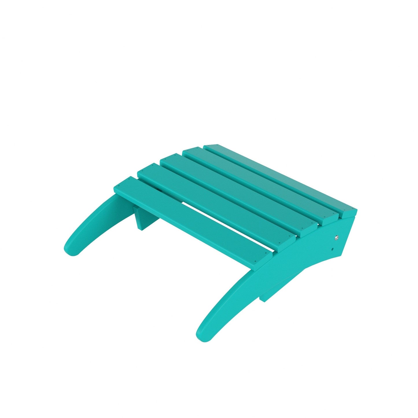 Sedia Adirondack pieghevole per esterni e patio Polytrends Laguna HDPE, adatta a tutte le stagioni, con pouf e tavolino laterale (set da 3 pezzi)