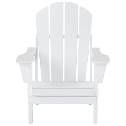 Sedie Adirondack pieghevoli per esterni e patio Polytrends Laguna HDPE, adatte a tutte le stagioni, con tavolino laterale (set da 3 pezzi)