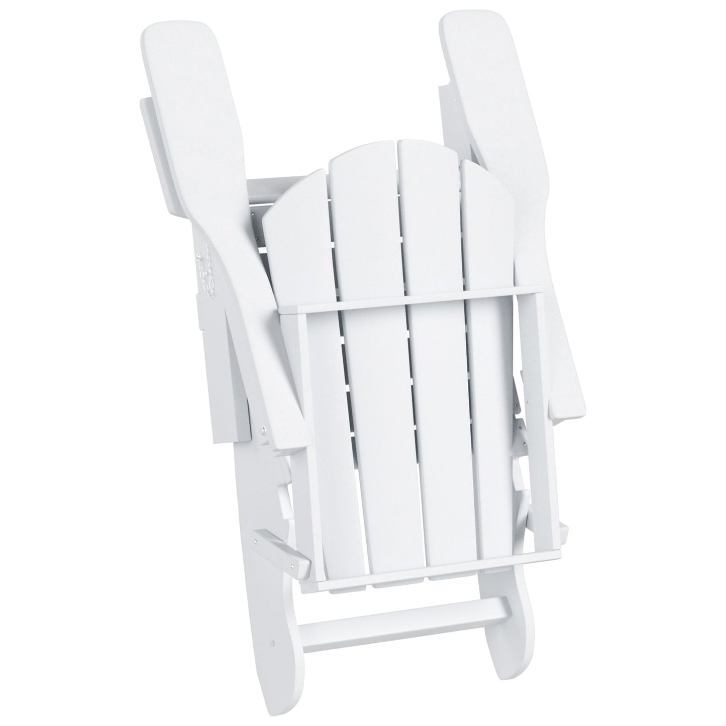 Sedie Adirondack pieghevoli per esterni e patio Polytrends Laguna HDPE, adatte a tutte le stagioni, con tavolino laterale (set da 3 pezzi)