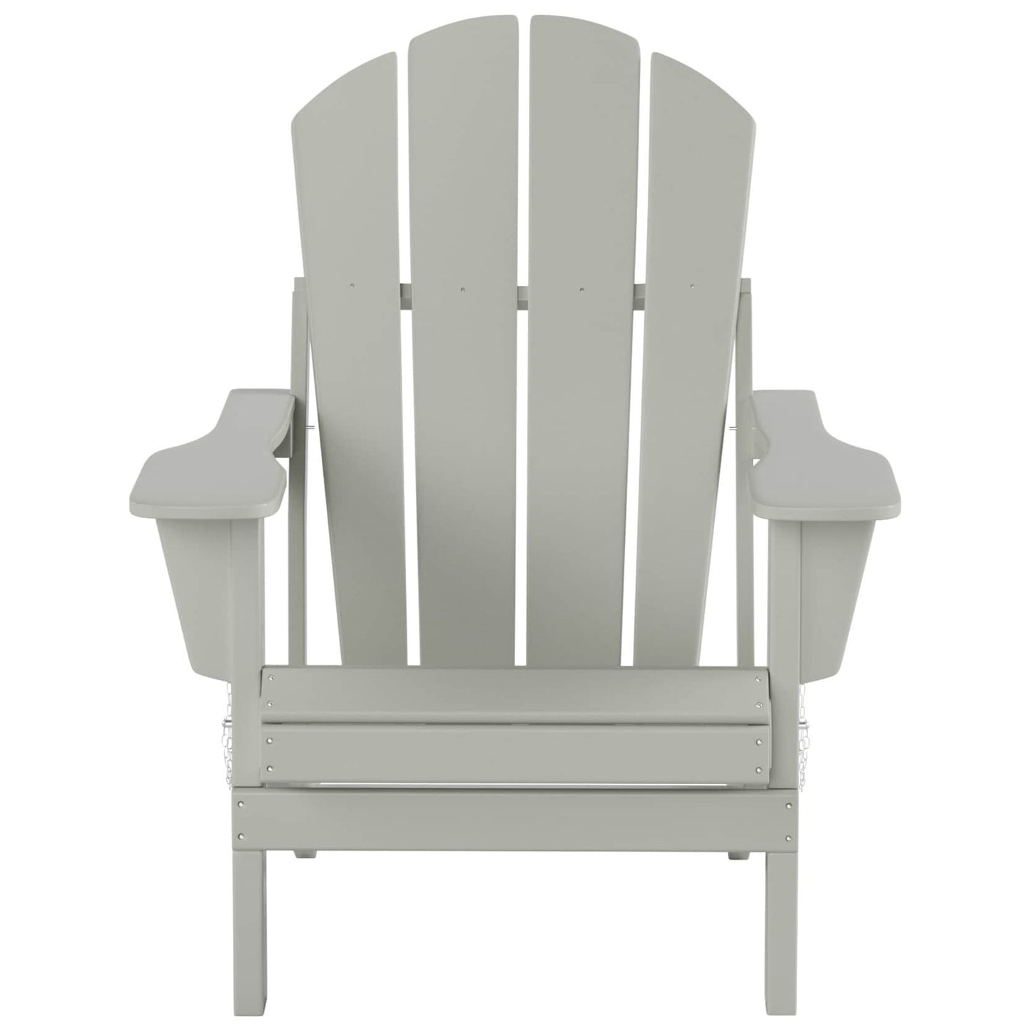 Sedie Adirondack pieghevoli per esterni e patio Polytrends Laguna HDPE, adatte a tutte le stagioni, con tavolino laterale (set da 3 pezzi)