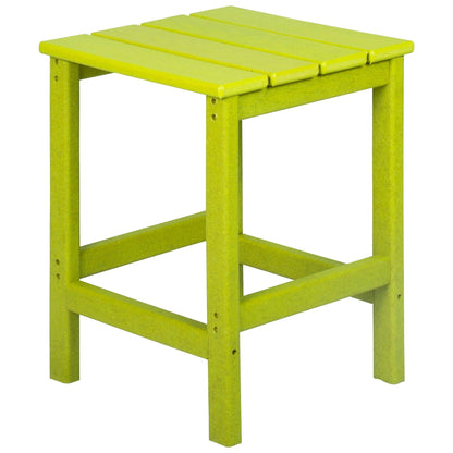 Sedie Adirondack pieghevoli per esterni e patio Polytrends Laguna HDPE, adatte a tutte le stagioni, con tavolino laterale (set da 3 pezzi)