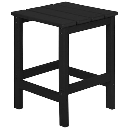 Sedie Adirondack pieghevoli per esterni e patio Polytrends Laguna HDPE, adatte a tutte le stagioni, con tavolino laterale (set da 3 pezzi)