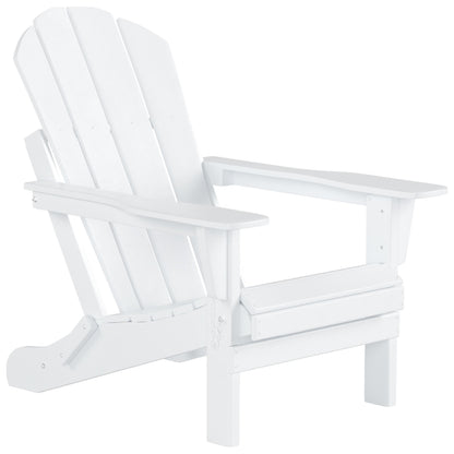 Sedie Adirondack pieghevoli per esterni e patio Polytrends Laguna HDPE, adatte a tutte le stagioni, con tavolino laterale (set da 3 pezzi)