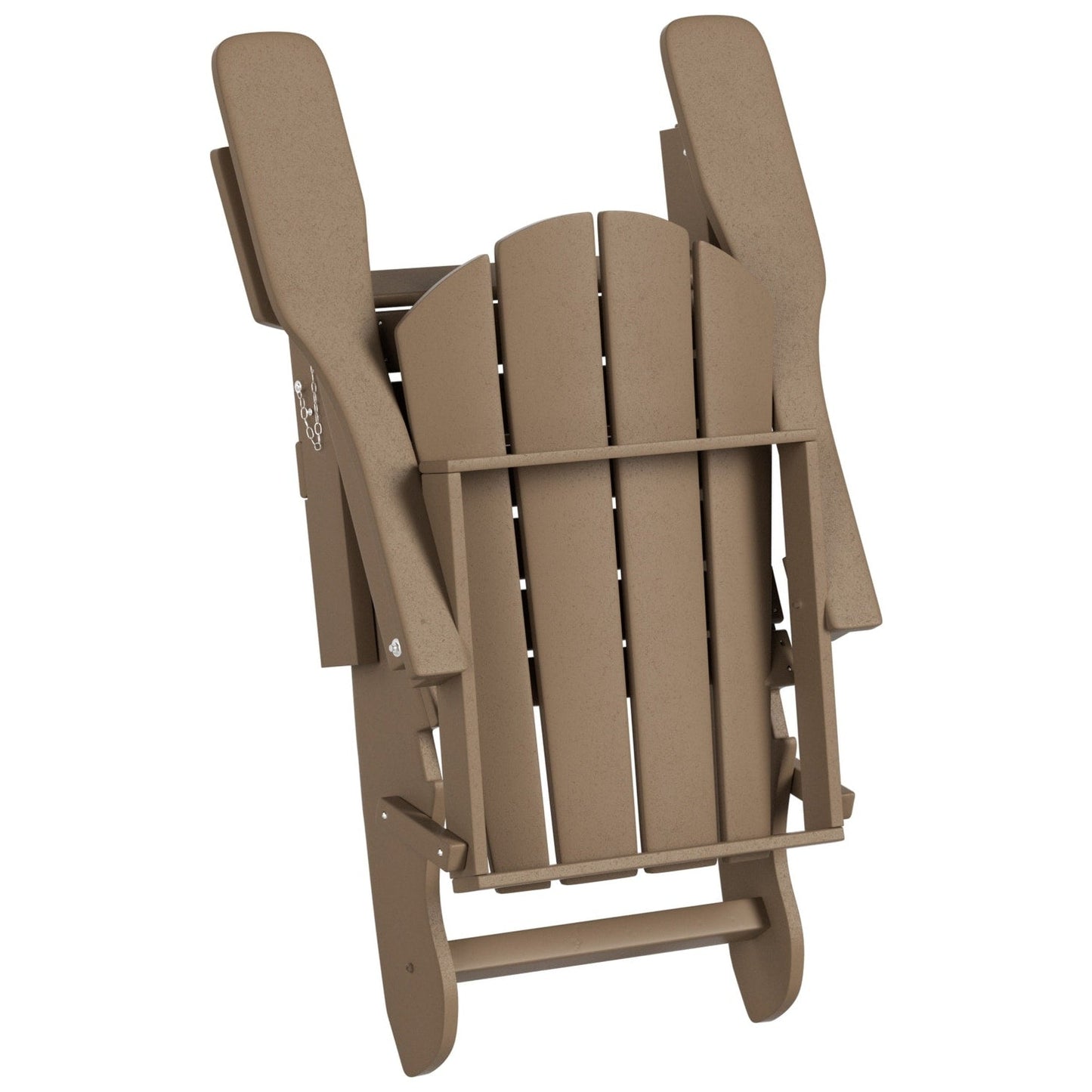 Sedie Adirondack pieghevoli per esterni e patio Polytrends Laguna HDPE, adatte a tutte le stagioni, con tavolino laterale (set da 3 pezzi)