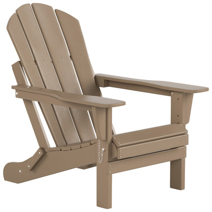 Sedie Adirondack pieghevoli per esterni e patio Polytrends Laguna HDPE, adatte a tutte le stagioni, con tavolino laterale (set da 3 pezzi)