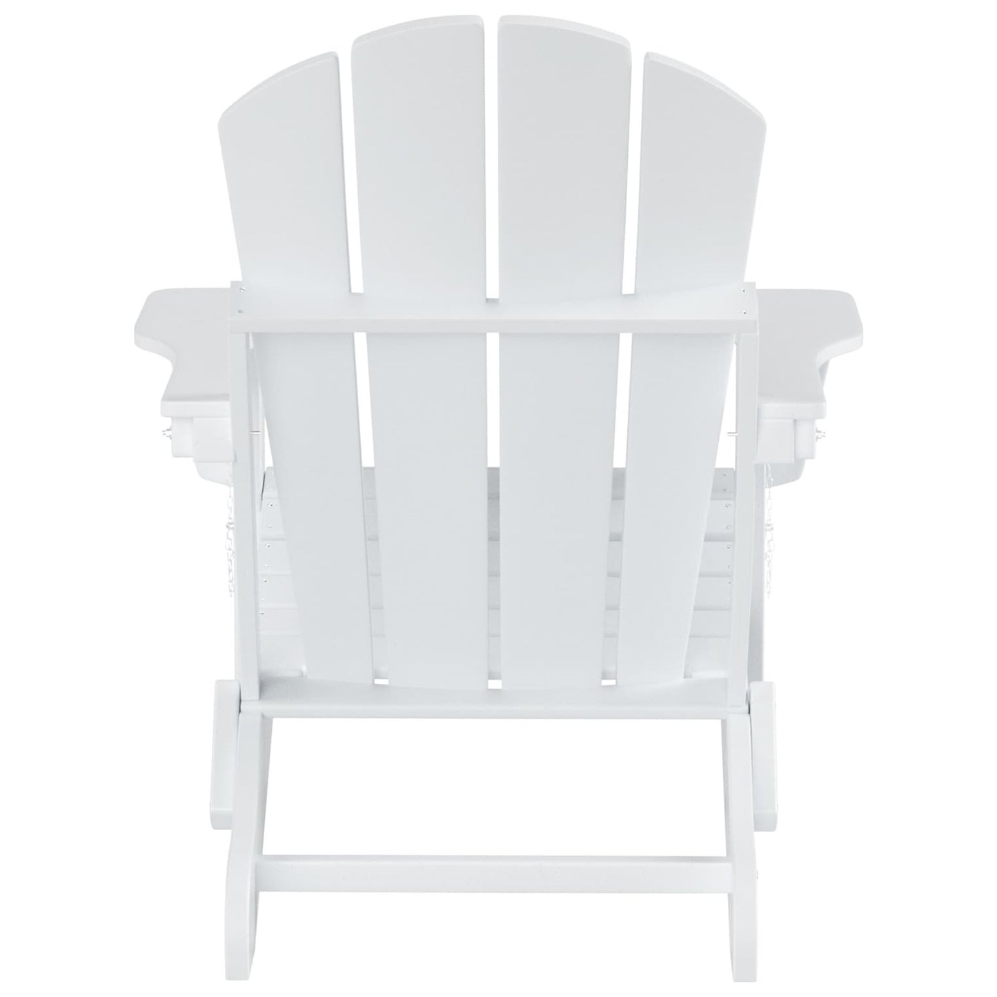 Sedia Adirondack pieghevole per esterni e patio Polytrends Laguna HDPE, adatta a tutte le stagioni, con tavolino laterale (set da 2 pezzi)
