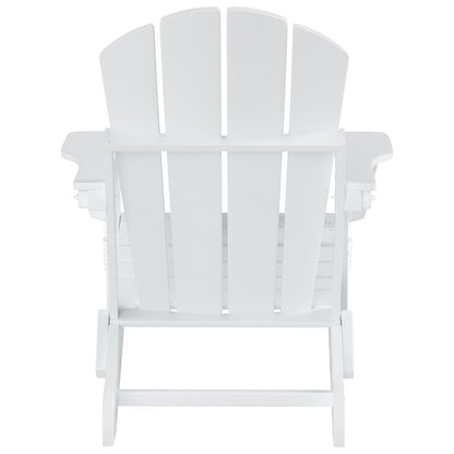 Sedia Adirondack pieghevole per esterni e patio Polytrends Laguna HDPE, adatta a tutte le stagioni, con tavolino laterale (set da 2 pezzi)