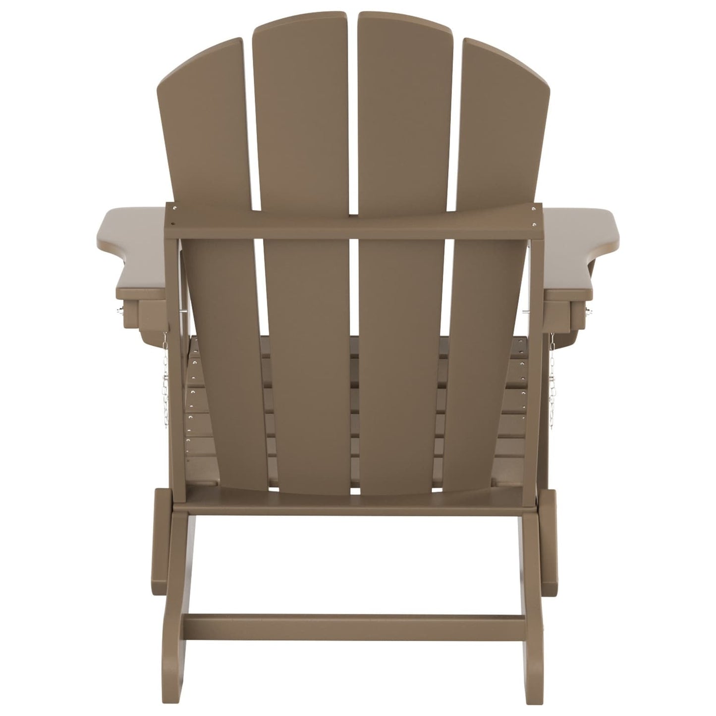 Sedia Adirondack pieghevole per esterni e patio Polytrends Laguna HDPE, adatta a tutte le stagioni, con tavolino laterale (set da 2 pezzi)