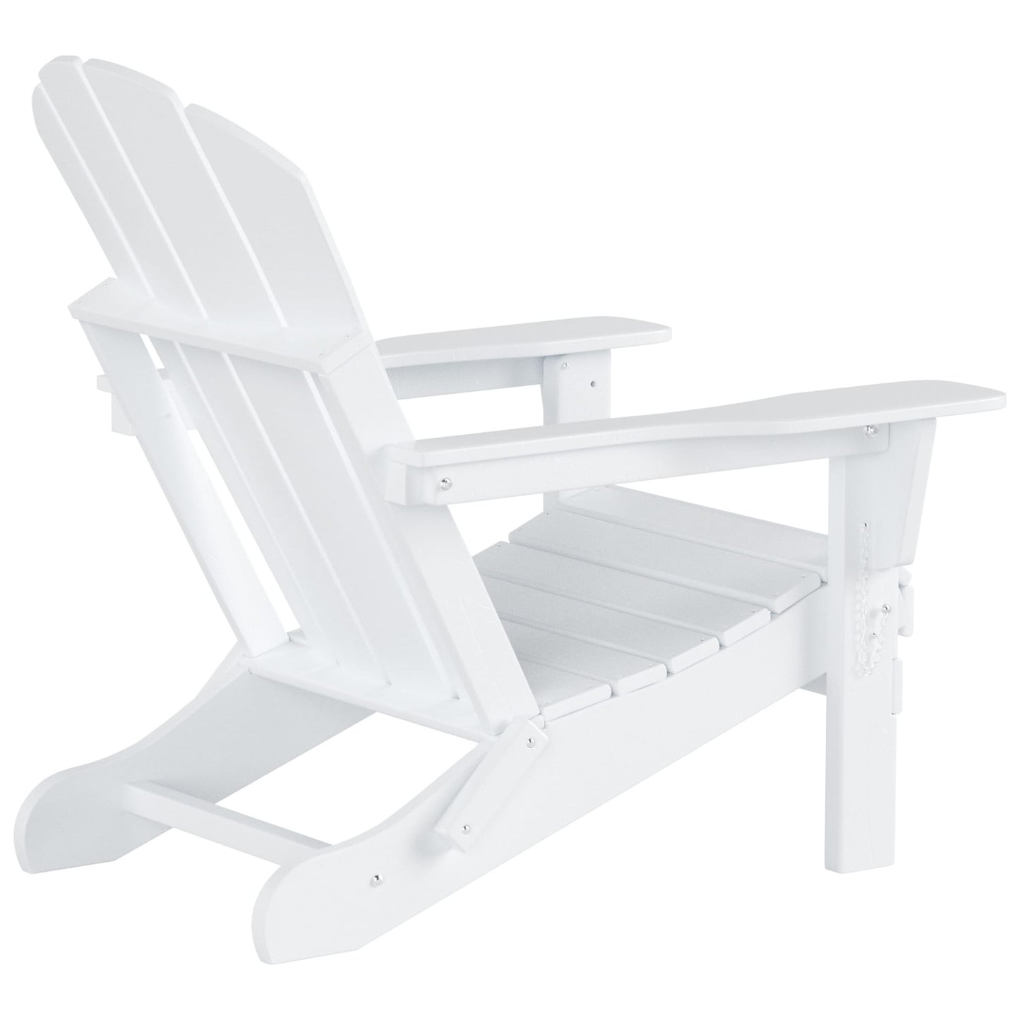 Sedia Adirondack pieghevole per esterni e patio Polytrends Laguna HDPE, adatta a tutte le stagioni, con tavolino laterale (set da 2 pezzi)