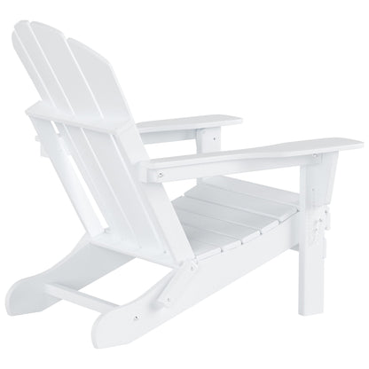 Sedia Adirondack pieghevole per esterni e patio Polytrends Laguna HDPE, adatta a tutte le stagioni, con tavolino laterale (set da 2 pezzi)