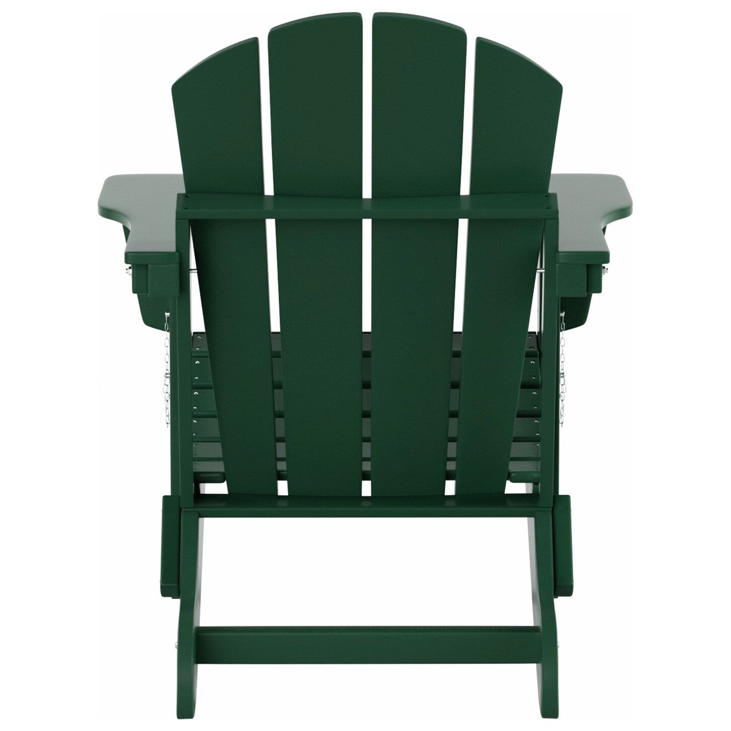 Sedia Adirondack pieghevole per esterni e patio Polytrends Laguna HDPE, adatta a tutte le stagioni, con tavolino laterale (set da 2 pezzi)