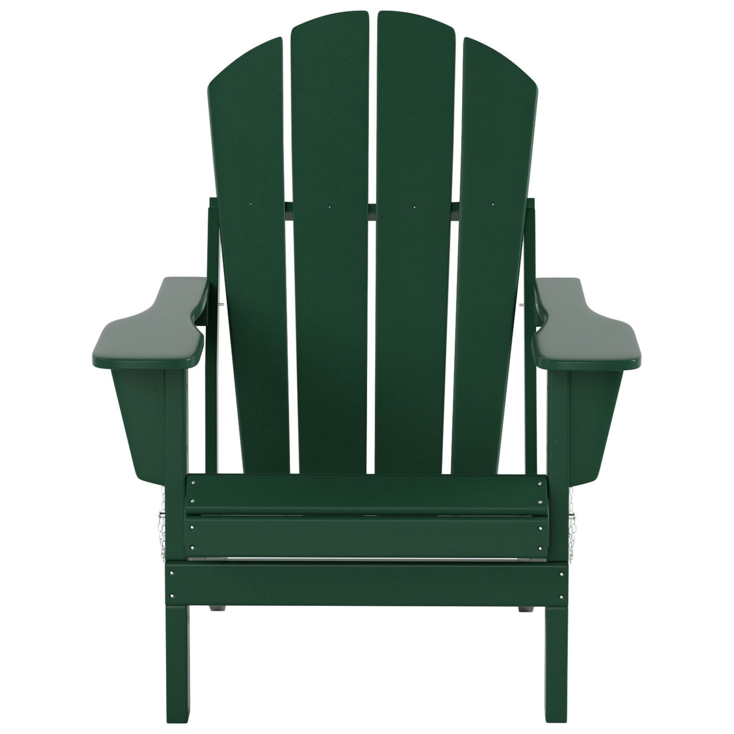 Sedia Adirondack pieghevole per esterni e patio Polytrends Laguna HDPE, adatta a tutte le stagioni, con tavolino laterale (set da 2 pezzi)