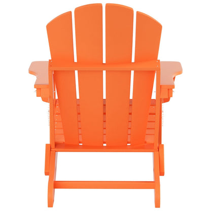 Sedia Adirondack pieghevole per esterni e patio Polytrends Laguna HDPE, adatta a tutte le stagioni, con tavolino laterale (set da 2 pezzi)