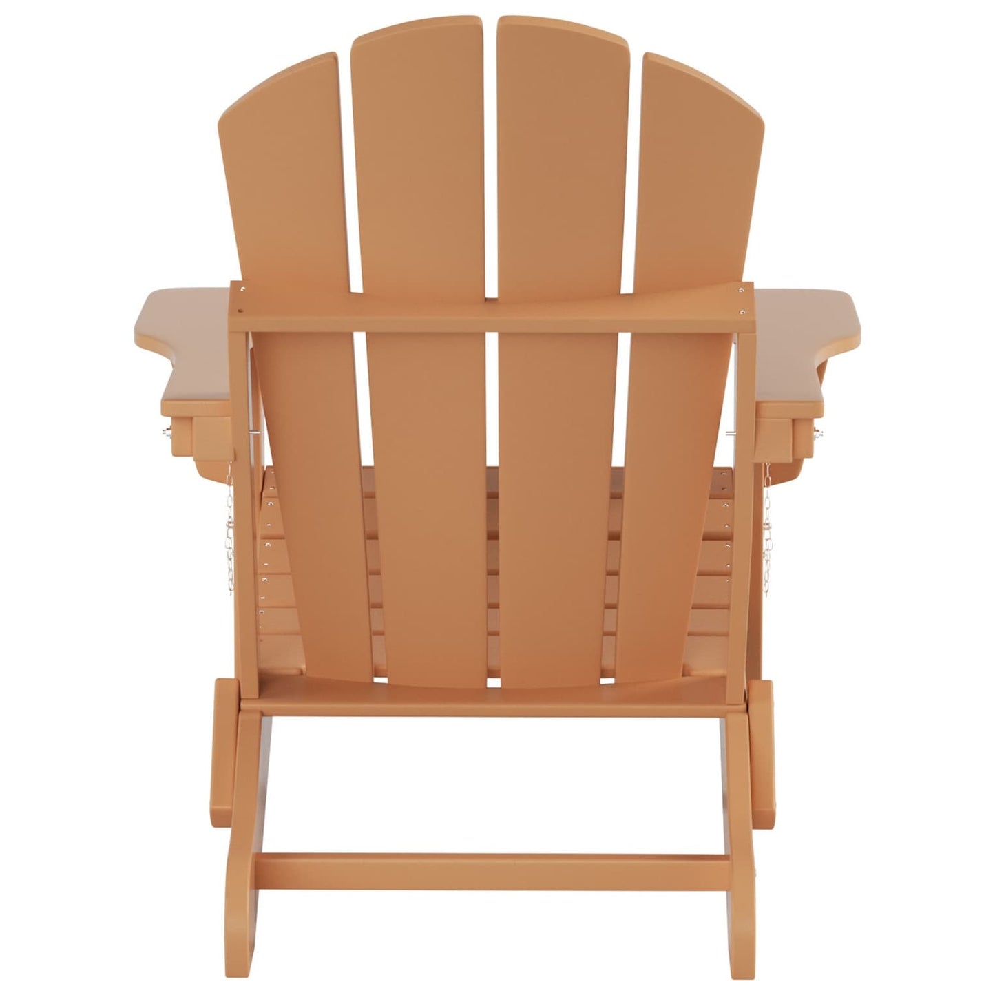 Sedia Adirondack pieghevole per esterni e patio Polytrends Laguna HDPE, adatta a tutte le stagioni, con tavolino laterale (set da 2 pezzi)