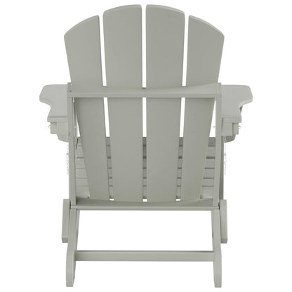 Sedia Adirondack pieghevole per esterni e patio Polytrends Laguna HDPE, adatta a tutte le stagioni, con tavolino laterale (set da 2 pezzi)