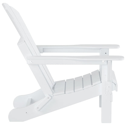 Sedia Adirondack pieghevole per esterni e patio Polytrends Laguna HDPE, adatta a tutte le stagioni, con tavolino laterale (set da 2 pezzi)