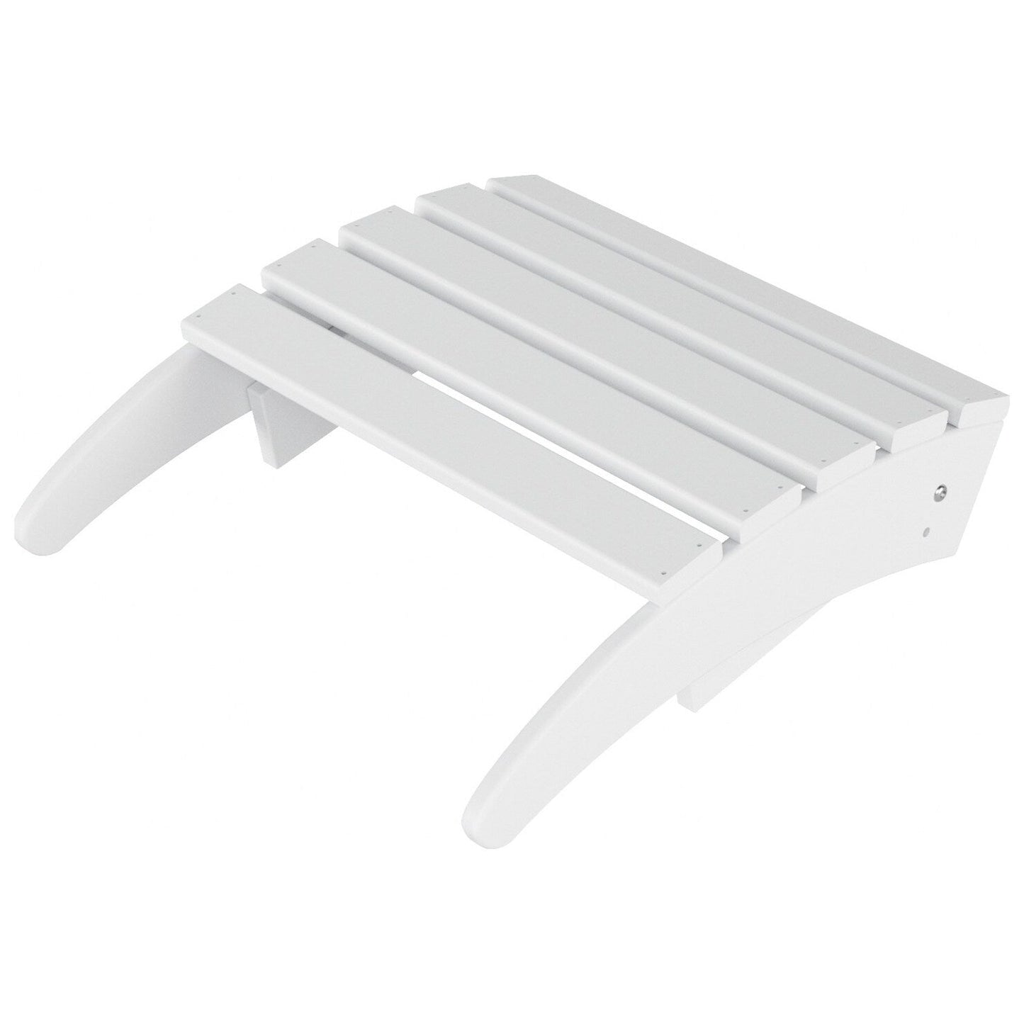 Sedie Adirondack pieghevoli per esterni e patio Polytrends Laguna in HDPE, adatte a tutte le stagioni, con pouf (set da 5 pezzi)