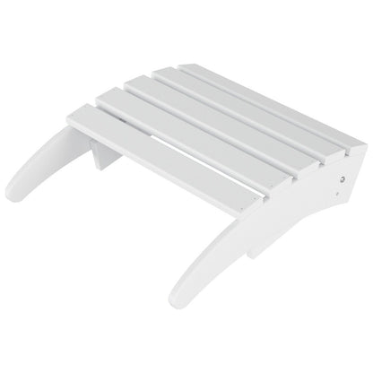 Sedie Adirondack pieghevoli per esterni e patio Polytrends Laguna in HDPE, adatte a tutte le stagioni, con pouf (set da 5 pezzi)