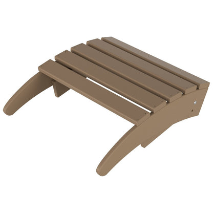 Sedie Adirondack pieghevoli per esterni e patio Polytrends Laguna in HDPE, adatte a tutte le stagioni, con pouf (set da 5 pezzi)