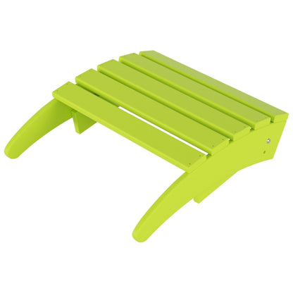 Sedie Adirondack pieghevoli per esterni e patio Polytrends Laguna in HDPE, adatte a tutte le stagioni, con pouf (set da 5 pezzi)