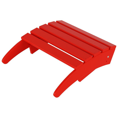 Sedie Adirondack pieghevoli per esterni e patio Polytrends Laguna in HDPE, adatte a tutte le stagioni, con pouf (set da 5 pezzi)