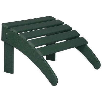 Sedie Adirondack pieghevoli per esterni e patio Polytrends Laguna in HDPE, adatte a tutte le stagioni, con pouf (set da 5 pezzi)