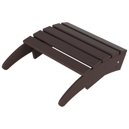 Sedie Adirondack pieghevoli per esterni e patio Polytrends Laguna in HDPE, adatte a tutte le stagioni, con pouf (set da 5 pezzi)