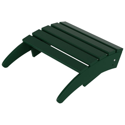 Sedie Adirondack pieghevoli per esterni e patio Polytrends Laguna in HDPE, adatte a tutte le stagioni, con pouf (set da 5 pezzi)